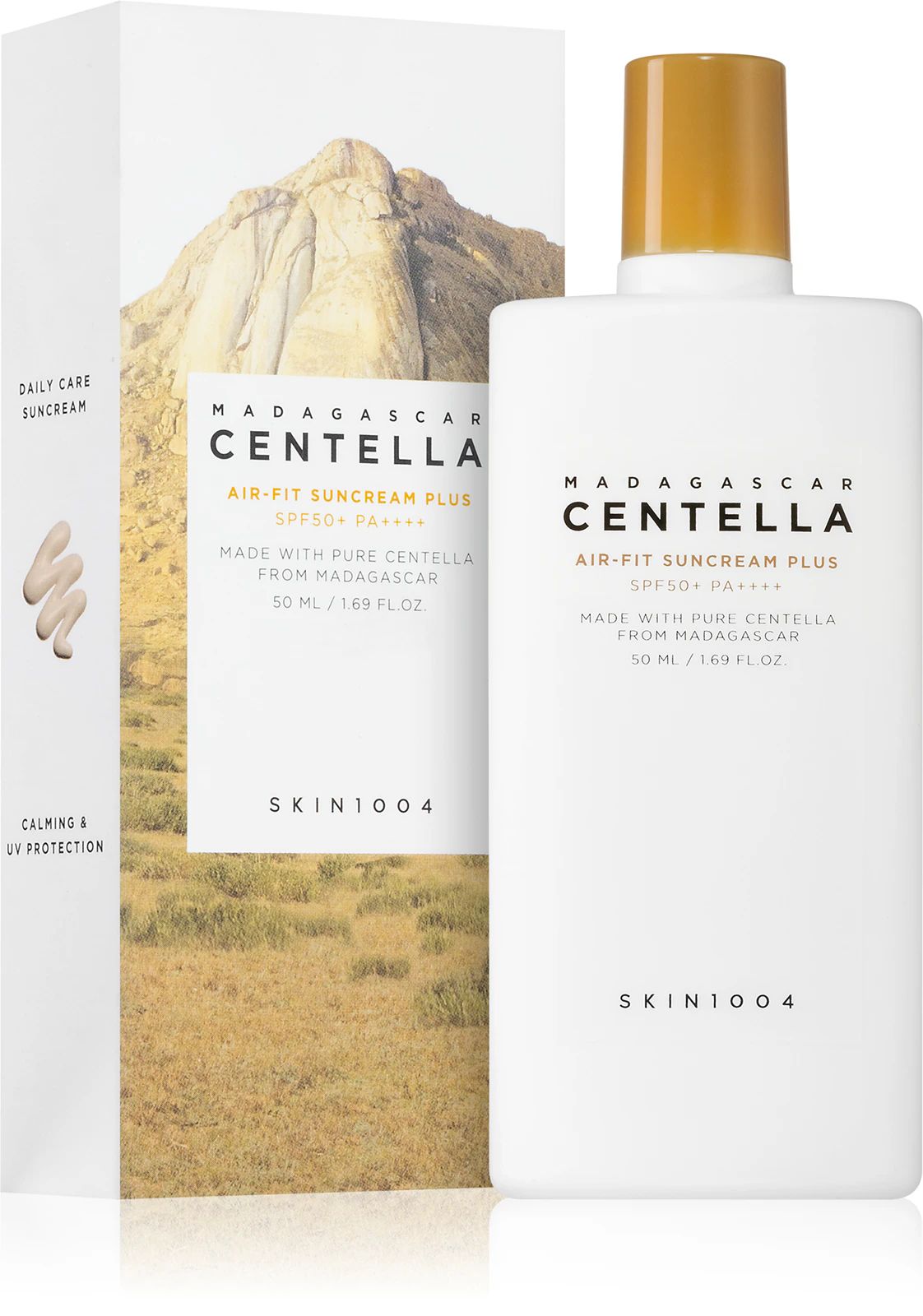 Купити Сонцезахисний крем із центелою для чутливої шкіри SKIN1004 Madagascar Centella Air-fit Suncream Plus SPF50+ PA++++ на LovelyBunny.com.ua