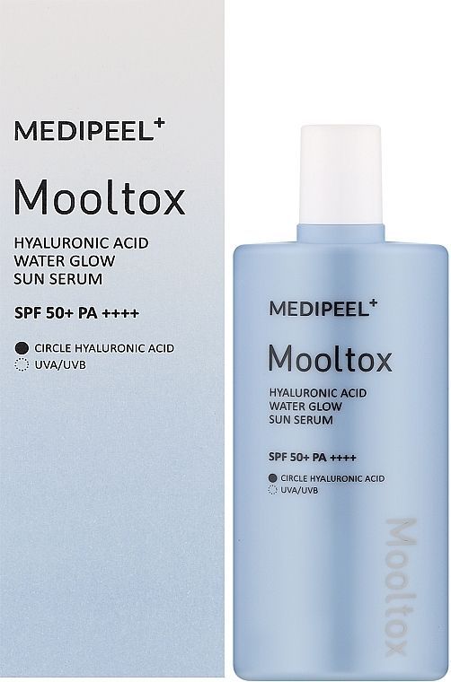 Купити Сонцезахисна сироватка для обличчя MEDI-PEEL Hyaluronic Acid Mooltox Water Glow Sun Serum (строк придатності до 17.12.2026) на LovelyBunny.com.ua