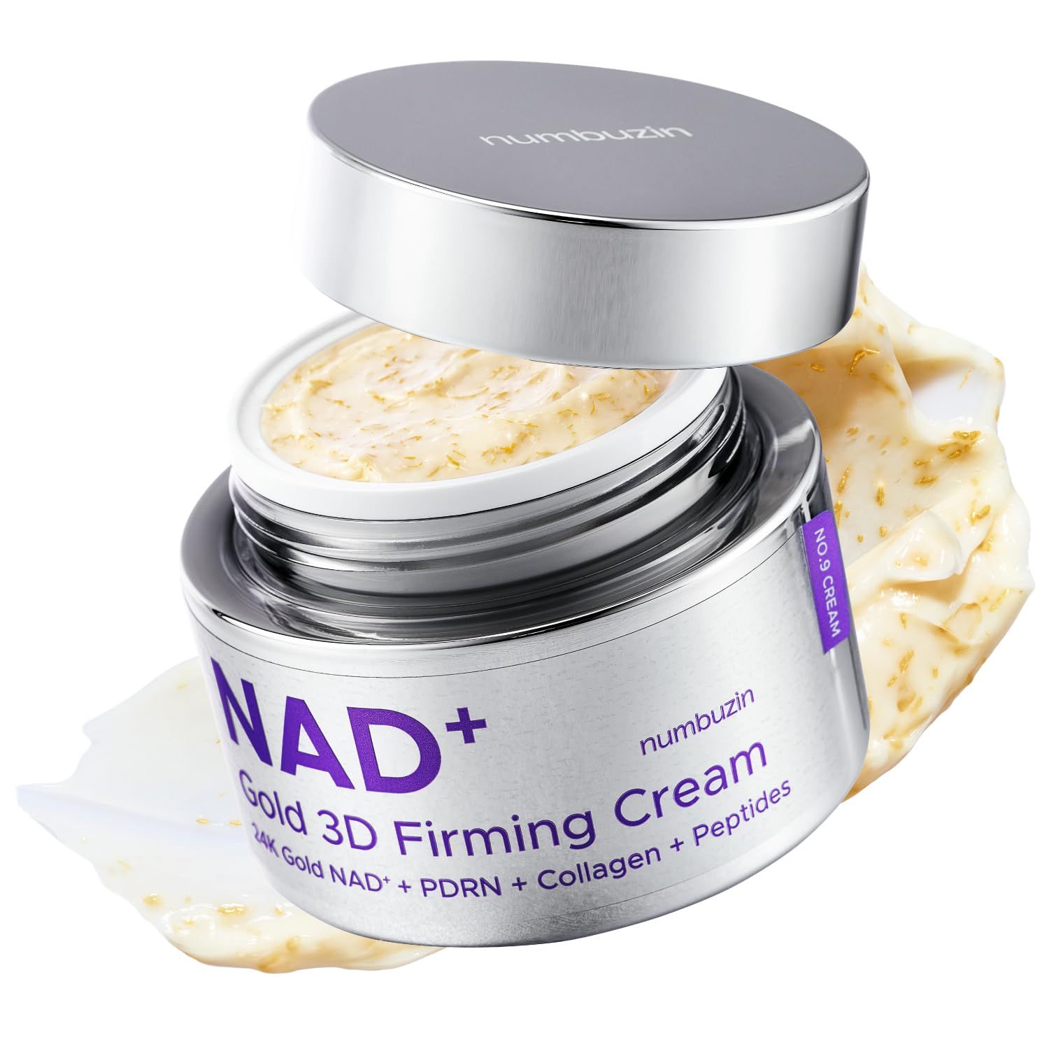 Купити Моделювальний антивіковий крем для обличчя з NAD+ та золотом Numbuzin No.9 NAD+ Gold 3D Firming Cream на LovelyBunny.com.ua